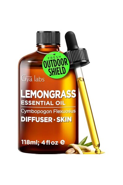 Generic Brand Gya Labs Lemongrass Essential Oil - 118 ml - for Hair, Skin, Di...
