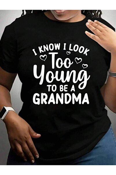 9JY تي شيرت مضحك للنساء بطباعة "I Look Too Young" باللون الأسود، مناسب لرحلات...