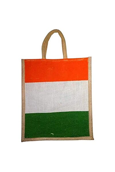 Generic Tri-Colour Jute Handbag - Unisex- Best for School and College GOERS w...