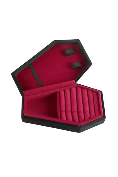 Generic Brand Mini Coffin Shape Jewelry Box Gothic Plush Velvet Small Jewelry...