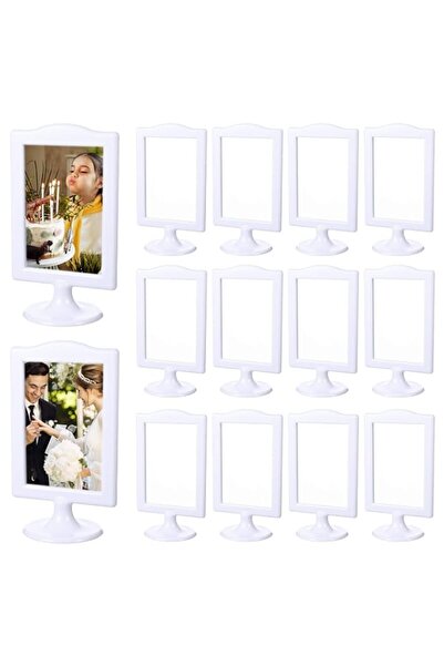 Generic Brand 8 Pack Double-Sided Picture Frames 4x6 Inch, White Vertical Sta...