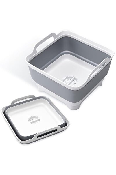 Generic Collapsible Dish Tub Portable Sink, Folding Laundry Tub, 9L Washing B...