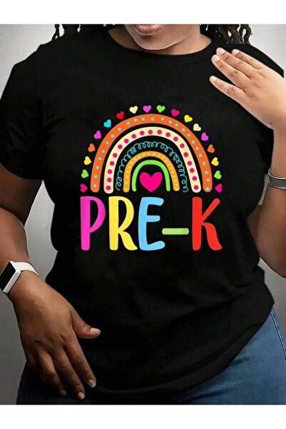kai22 Pre-K Happy First Day Of Preschool Back To School Black Graphic T Shirt...