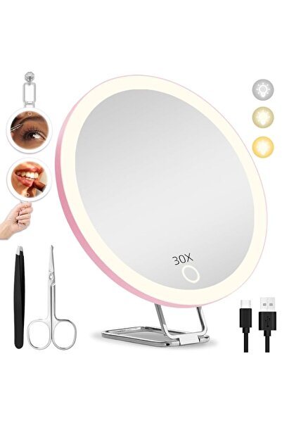 Generic Brand 30X Magnifying Mirror with Lights, 6inch Makeup Magnified Mirro...