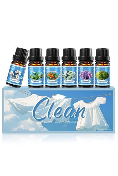 Generic Brand Clean Essential Oils Set, for Diffuser & Candle Making, 6 Pack ...