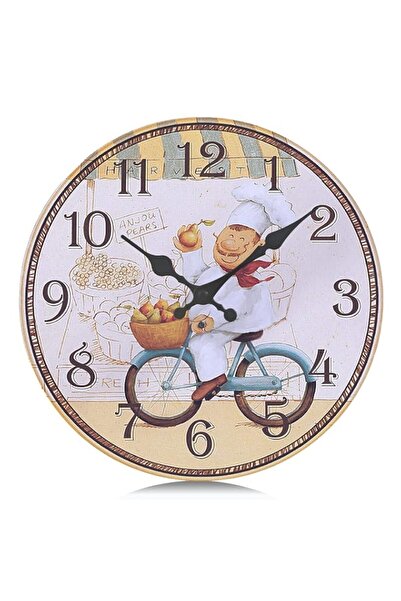 Generic Brand Lafocuse 30 cm Kitchen Wall Clock Wood Silent Vintage Kitchen C...