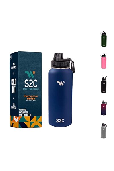 Generic S2C Stainless Steel Water Bottle 1L (32oz) - Double Wall Vacuum Insul...
