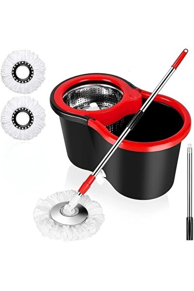 Generic Spin Mop 360° and Bucket Set, Stainless Steel Wringer, Microfiber Mop...