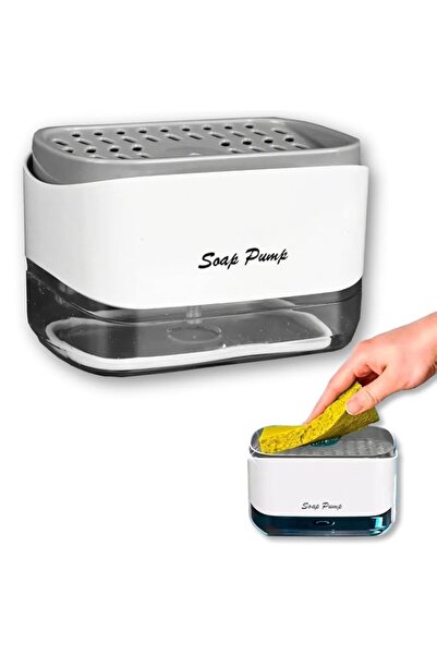 Generic SUPREMIUM Dish Soap Dispenser with Sponge Holder | 12 OZ Durable ABS ...