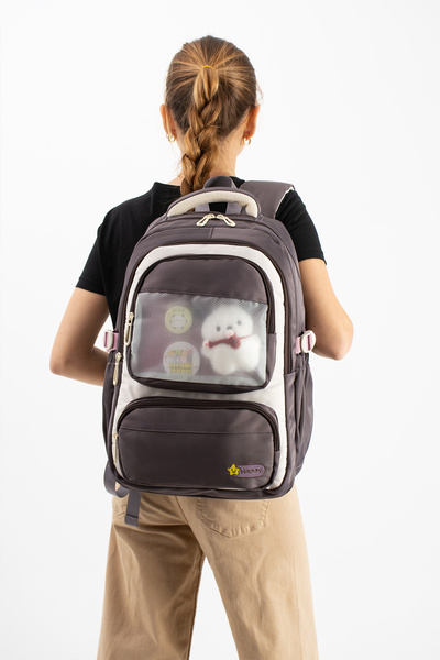 ventis qualty – School Bag Waterproof Clinker Fabric Unisex Backpack Model (1g)