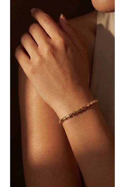 Gold Piramit Trok Bileklik