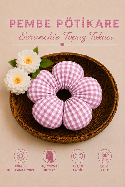 Hophera Pötikare Scrunchie Bun Clip Strong Elastic Hair Clip