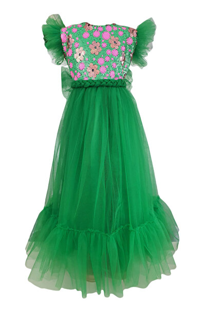 fantasialand Rochie fete model Eva, culoare verde