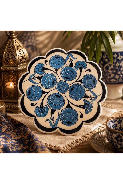 GRANDSTORE Iznik Patterned Ceramic Trivet - 18 cm Pot & Teapot Base
