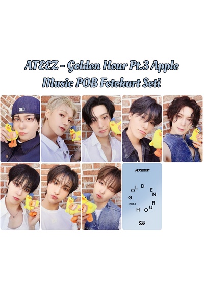Sntay ATEEZ - Golden Hour Pt.3 Aqqle Music POB Fotokart seti ateez fotokart seti