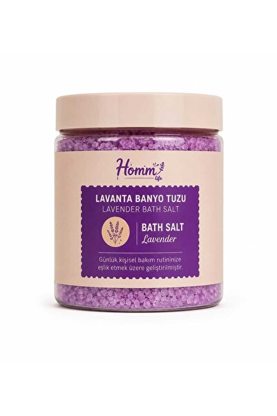 Homm Life Lavanta Banyo Tuzu 250 g | Lavanta Kokulu Banyo Bakım Tuzu | Lavender Bath Salt | Evde Spa Banyo Ü.rünü