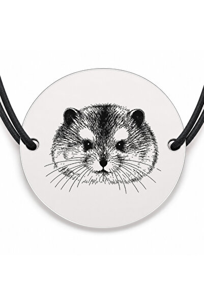 Simoshop Brățară argint 925 cu bănuț gravat portret de hamster pitic Roborovs...