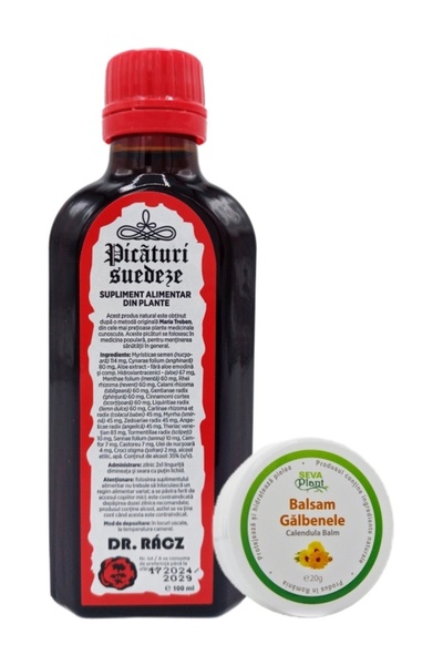 Seva Plant Pachet Bitter suedez Dr Racz 100ml + Balsam galbenele 20g 2buc