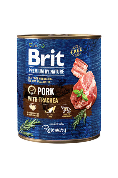 Brit Premium by Nature Carne de porc cu trahee 800 g conservă