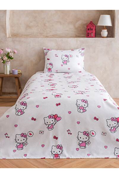 LC Waikiki Nevavm Farkıyla Hello Kitty Printed Single Girl's Pique Set