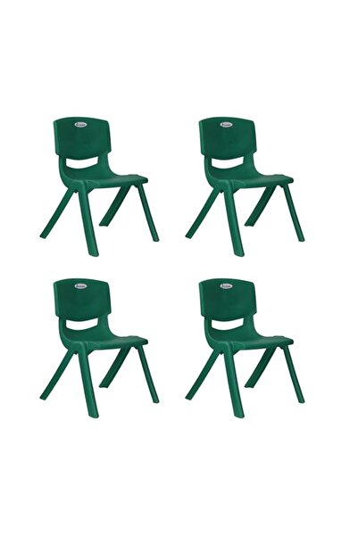 Generic Esqube Baby Chair Kids Plastic School Study Chair Green Color Pack Of 4