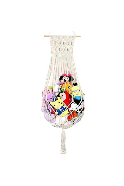 Generic THE WHITE SHOP Stuffed Animal Hammock Wall Hanging Net for Stuffed An...