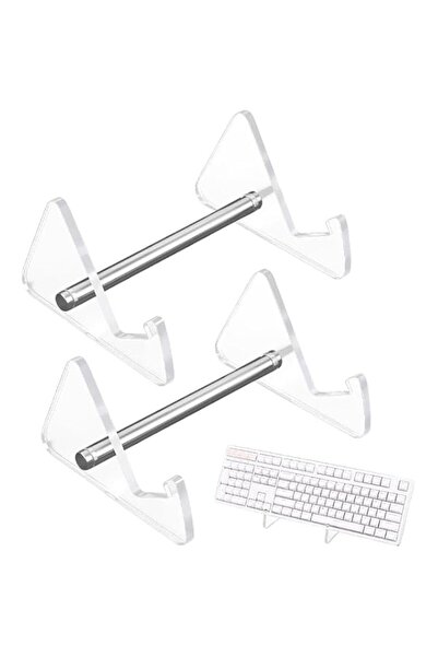 Generic 2 Pack Clear Acrylic Keyboard Display Stand, 1-Tier Mechanical Keyboa...