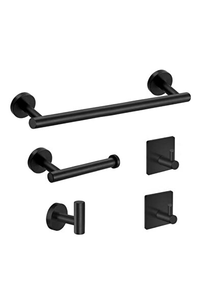 Generic MECCION Wall Mounted Towel Rail, 5 Pieces Brushed Nickel Bathroom Acc...