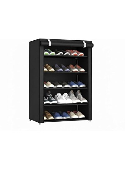 Generic 5 Layer Portable Shoe Rack Organizer with Dustproof Non-Woven Fabric ...