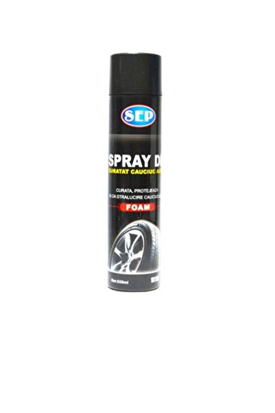 SEP Spray anvelope , Spray cauciuc , Spray 650 ml spuma pentru curatare si in...