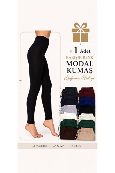 Penti Women's Black Color Warm Underwear Thermal Leggings + 1 Pair of Wide-Le...