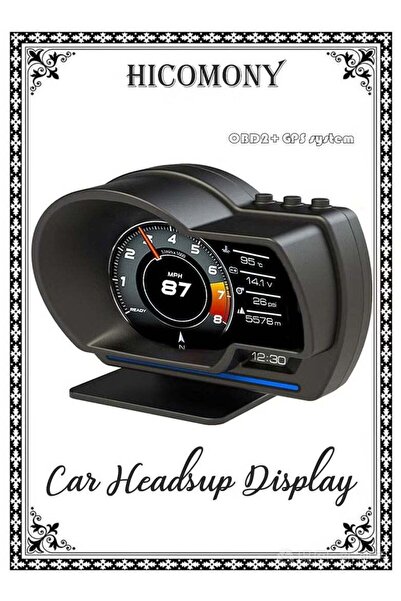 Hicomony شاشة عرض HUD للسيارة، مقياس ذكي OBDⅡ+GPS، عداد سرعة عالي الدقة، أداة...