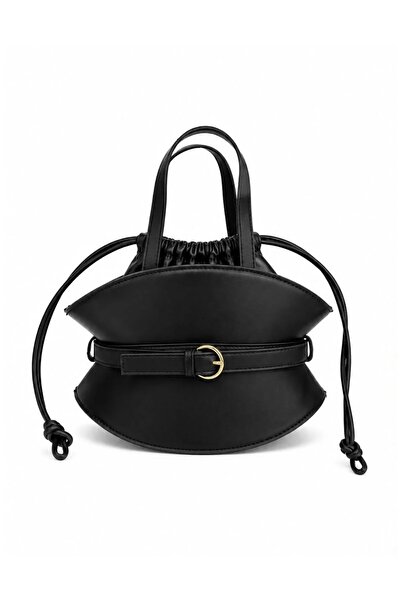 Angelovia Drawstring Pouch Bag with Belt Detail