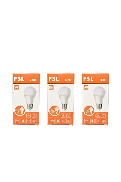 Generic FSL LED Bulb A60 12W E27 AC220-240V White/Warm White/Yellow(Pack of 3...