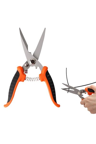 Generic X spring Pruning Shears, 7.9in Stainless Steel Blades with Micro Serr...