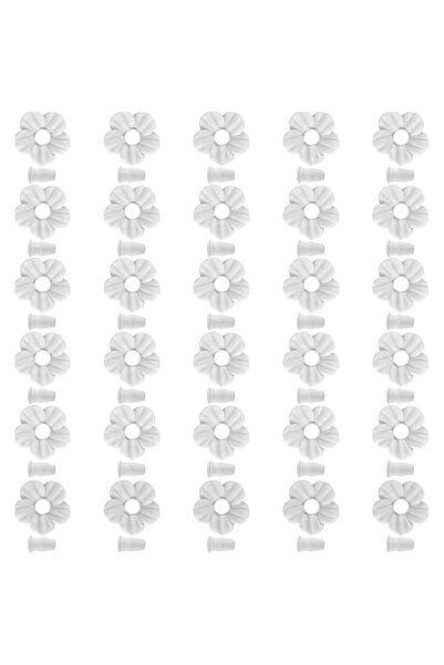 Generic 30 Sets Unique White Hummingbird Feeder Flowers and Nozzle Replacemen...