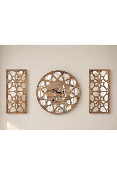 ERGEÇ TASARIM Seria NUR Ceas de perete decorativ și set de panouri din plexig...
