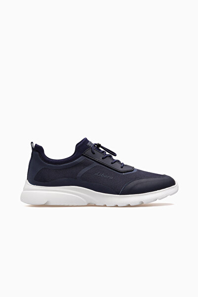 Libero Men's Leather Casual Shoes 26Y L6005 Navy Blue