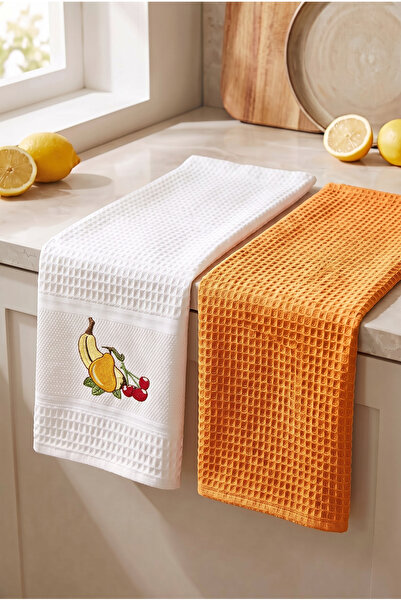 Zühre Home Set of 2 Cotton Waffle Kitchen and Drying Towels |   High Absorben...