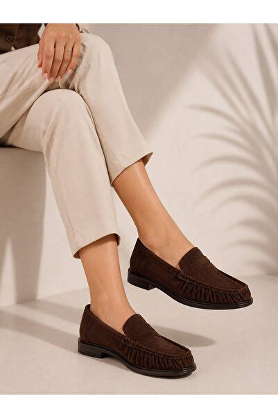 Trendlov Olvenia Genuine Cowhide Suede Loafer – 2 cm