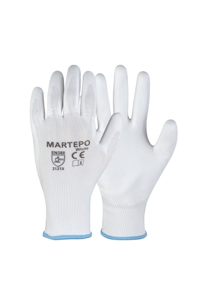 OEM Manusi Martepo, fibre sintetice + poliuretan, alb, marimea 7