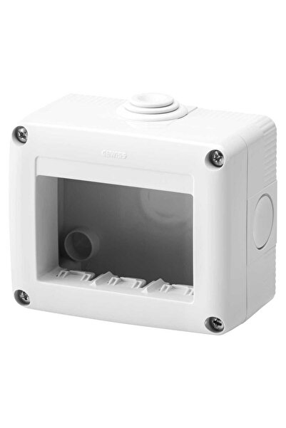 OEM Cadru aparent Gewiss GW27003, 3 module, IP40, gri, pentru priza / intreru...