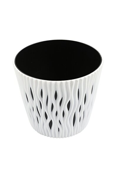 OEM Ghiveci din plastic Sandy, alb, D 19 cm