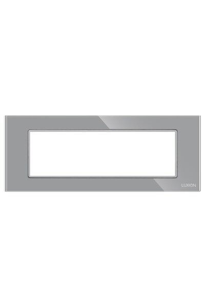 OEM Luxion Italian LXI-GF006GY frame, 6 modules, gray, for socket / switch