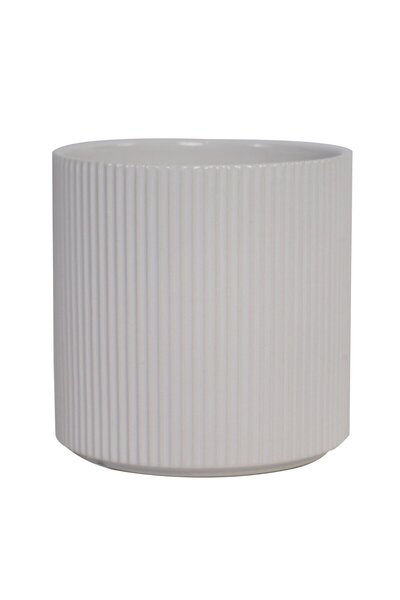 OEM Ghiveci ceramic, interior, rotund, alb lucios, 16 x 16 cm, Versay