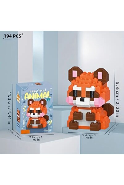 womi Animal Series Cute Raccoon Bricks Block Building Block Figure