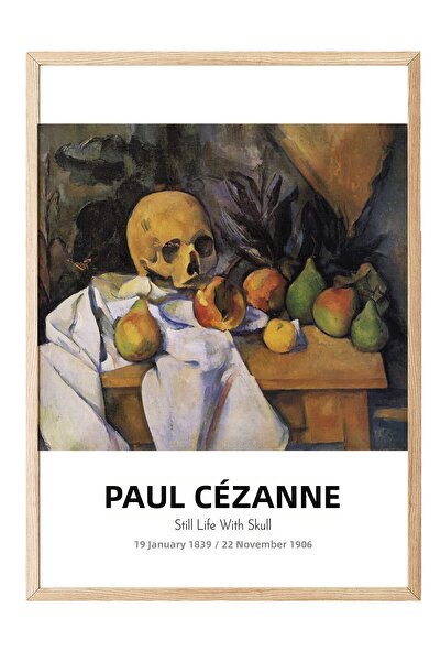 Postifull Paul Cézanne - Natură statică cu craniu, Tablou înrămat pe lemn, Se...
