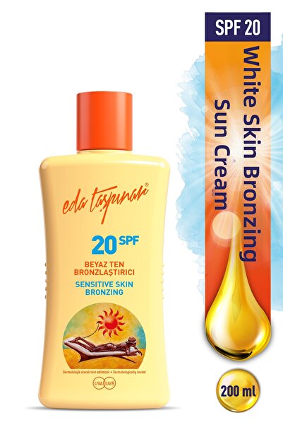 Eda Taşpınar White Skin Bronzer Spf 20 – Protection & Natural Tan for Light S...