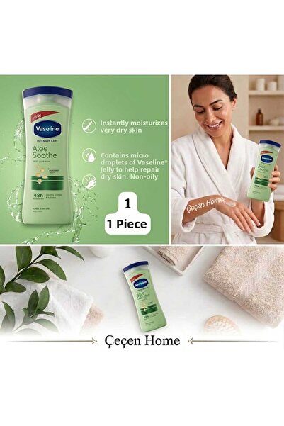 ÇEÇEN HOME لوشن مهدئ للجسم، لوشن مرطب عميق يدوم 48 ساعة بخلاصة الصبار النقي، ...
