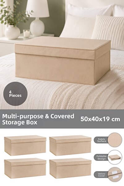 Meleni Home Комплект от 4 органайзера за съхранение - Многофункционални кутии...